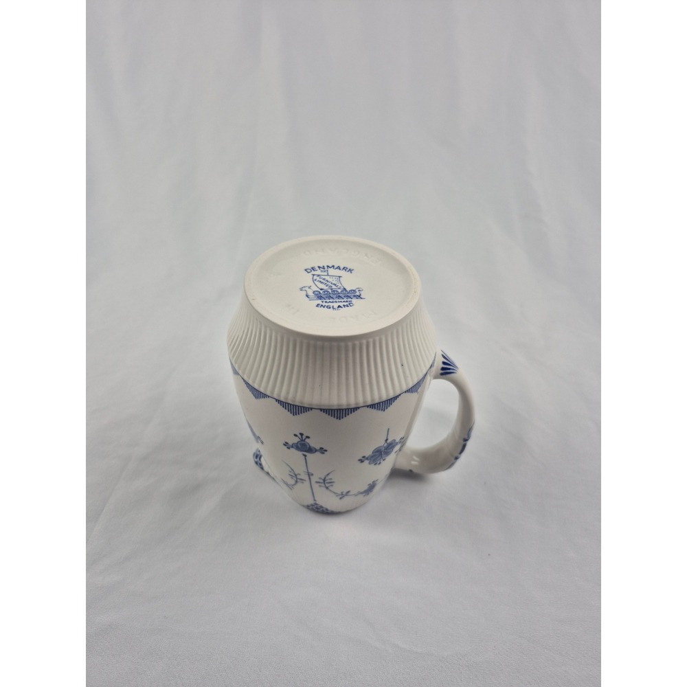 Furnivals Denmark Blue & White Ironstone Creamer Pitcher England Vintage Milk - Picture 5 of 9